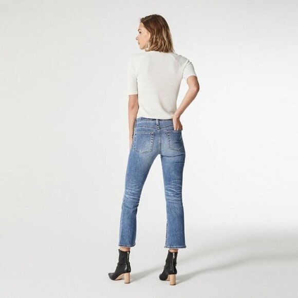 Ag Adriano Goldschmied Women's Jodi High-rise Slim Fit Flare Leg Crop Jean 28 - Picture 2 of 15